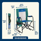 Smooth Motion Stowaway Rocker - Choice 794 - Freestyle Rocker Portable Outdoor Folding Chair Detail