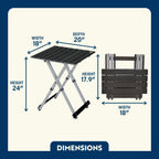 Slim-Fold Compact Camp Table 20 - Choice 513 - Slim-Fold Outdoor Cook Station with Storage Shelves Detail