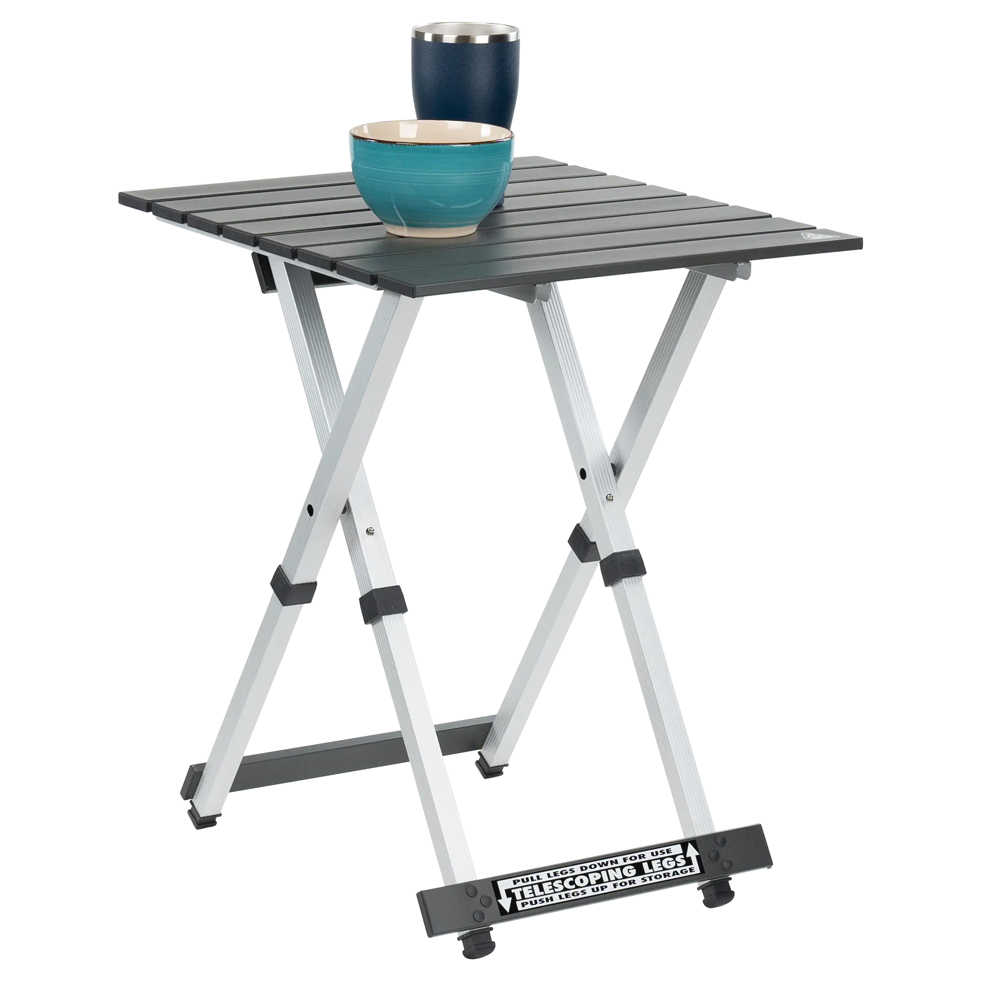 Slim-Fold Compact Camp Table 20 - Choice 513 - Slim-Fold Outdoor Cook Station with Storage Shelves Detail
