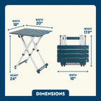Slim-Fold Compact Camp Table 20 - Choice 513 - Slim-Fold Outdoor Cook Station with Storage Shelves Detail
