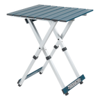Slim-Fold Compact Camp Table 20 - Choice 513 - Slim-Fold Outdoor Cook Station with Storage Shelves - Teal