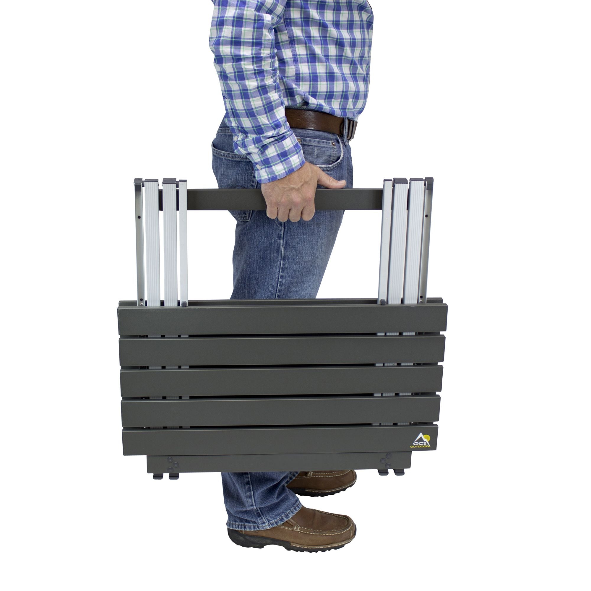 Slim-Fold Compact Camp Table 25 - Choice 214 - Portable Camping Table with Heat-Resistant Countertop Detail