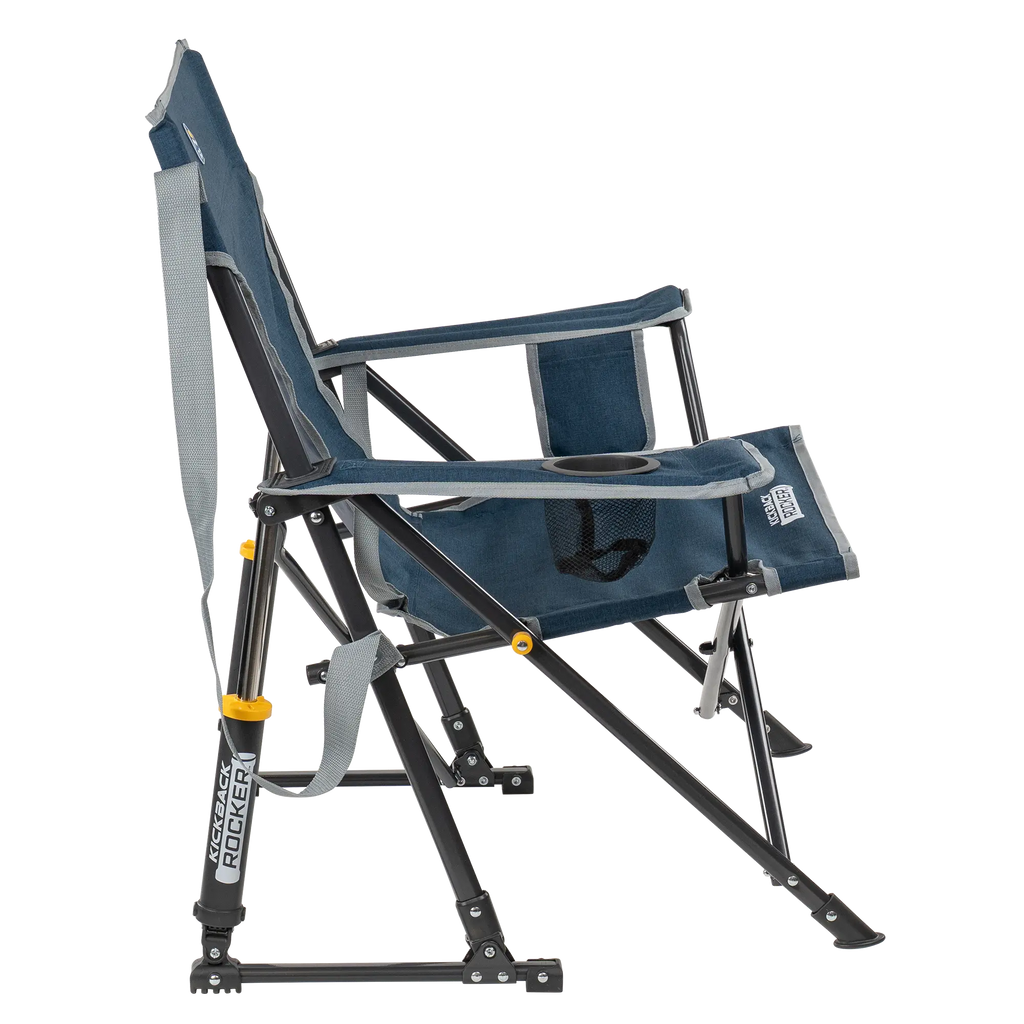 Luxury Camp Kickback Rocker - Choice 345 - Heavy-Duty Kickback Rocker with Beverage Holder Detail