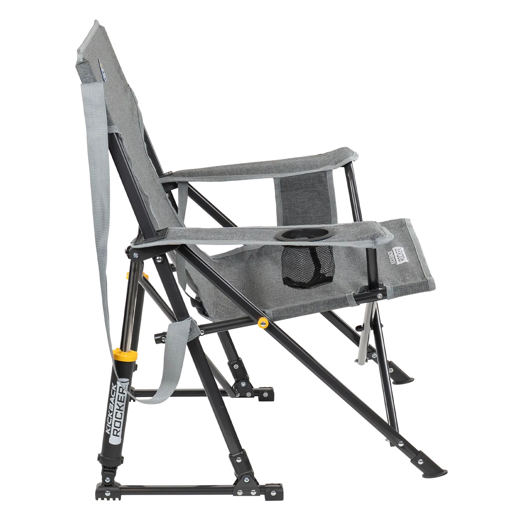Luxury Camp Kickback Rocker - Choice 345 - Heavy-Duty Kickback Rocker with Beverage Holder Detail
