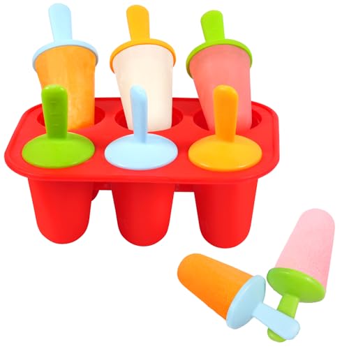 Smart Home Miaowoof Silicone Popsicles Molds for Toddlers, 6-Cavity Kit