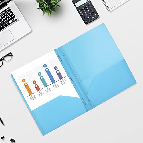 Minimalist Mr. Pen- Plastic Folders with Pockets and Prongs, 5 Collection