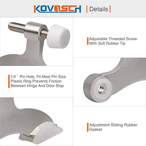 luxury 2 Pack Hinge Pin Door Stopper Brushed Satin for Daily Use