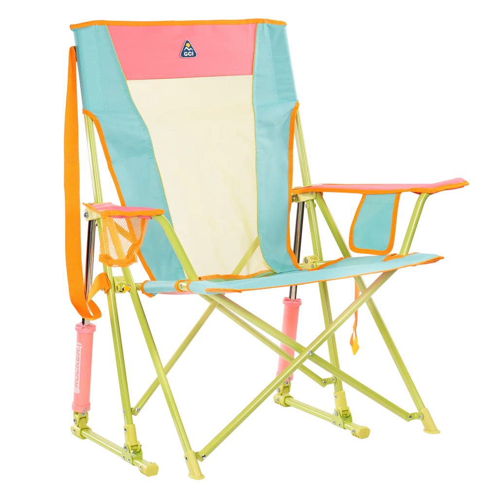 Smooth Motion Comfort Pro Rocker - Choice 375 - Patented Spring-Action Rocking Chair for Camping - Sweet Tea
