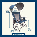 Smooth Motion SunShade Rocker - Choice 550 - RoadTrip Rocker Smooth Motion Camp Chair Detail