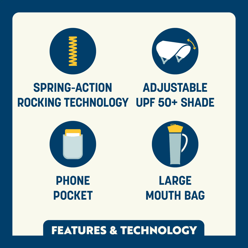 Smooth Motion SunShade Rocker - Choice 550 - RoadTrip Rocker Smooth Motion Camp Chair Detail
