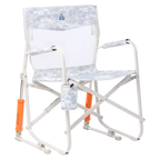 Luxury Camp Freestyle Rocker Elite - Choice 460 - Patented Spring-Action Rocking Chair for Camping - Snow Camo