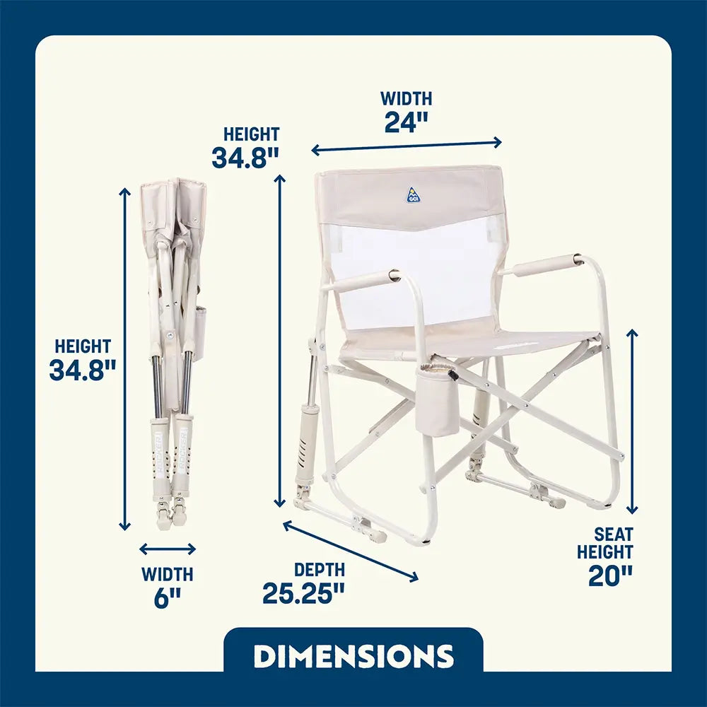 Luxury Camp Freestyle Rocker Elite - Choice 460 - Patented Spring-Action Rocking Chair for Camping Detail