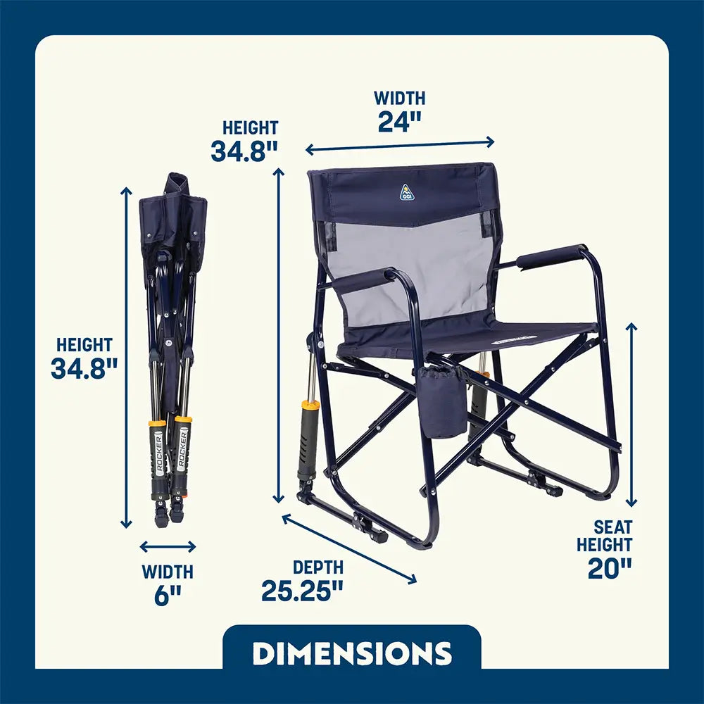 Luxury Camp Freestyle Rocker Elite - Choice 460 - Patented Spring-Action Rocking Chair for Camping Detail