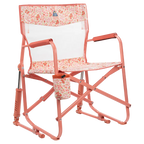 Luxury Camp Freestyle Rocker Elite - Choice 460 - Patented Spring-Action Rocking Chair for Camping - Pink Sundress