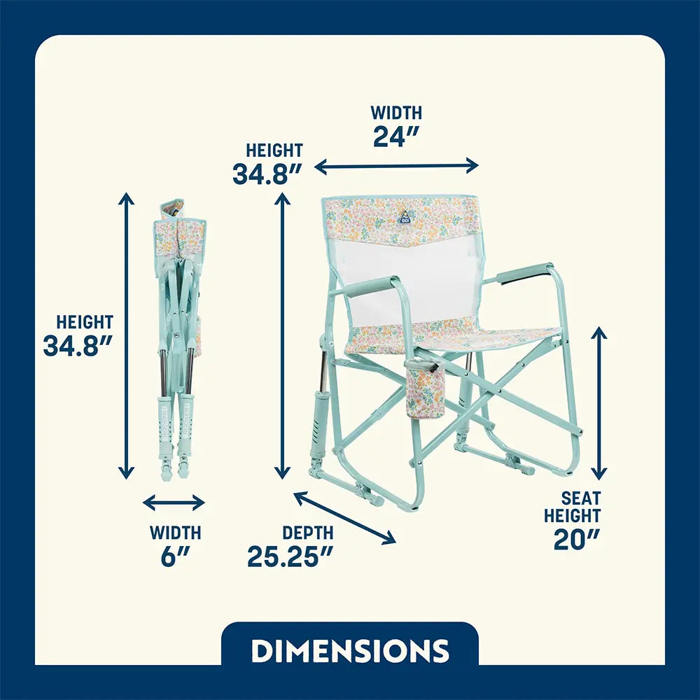 Luxury Camp Freestyle Rocker Elite - Choice 460 - Patented Spring-Action Rocking Chair for Camping Detail