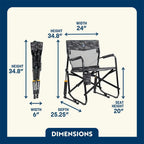 Luxury Camp Freestyle Rocker Elite - Choice 460 - Patented Spring-Action Rocking Chair for Camping Detail