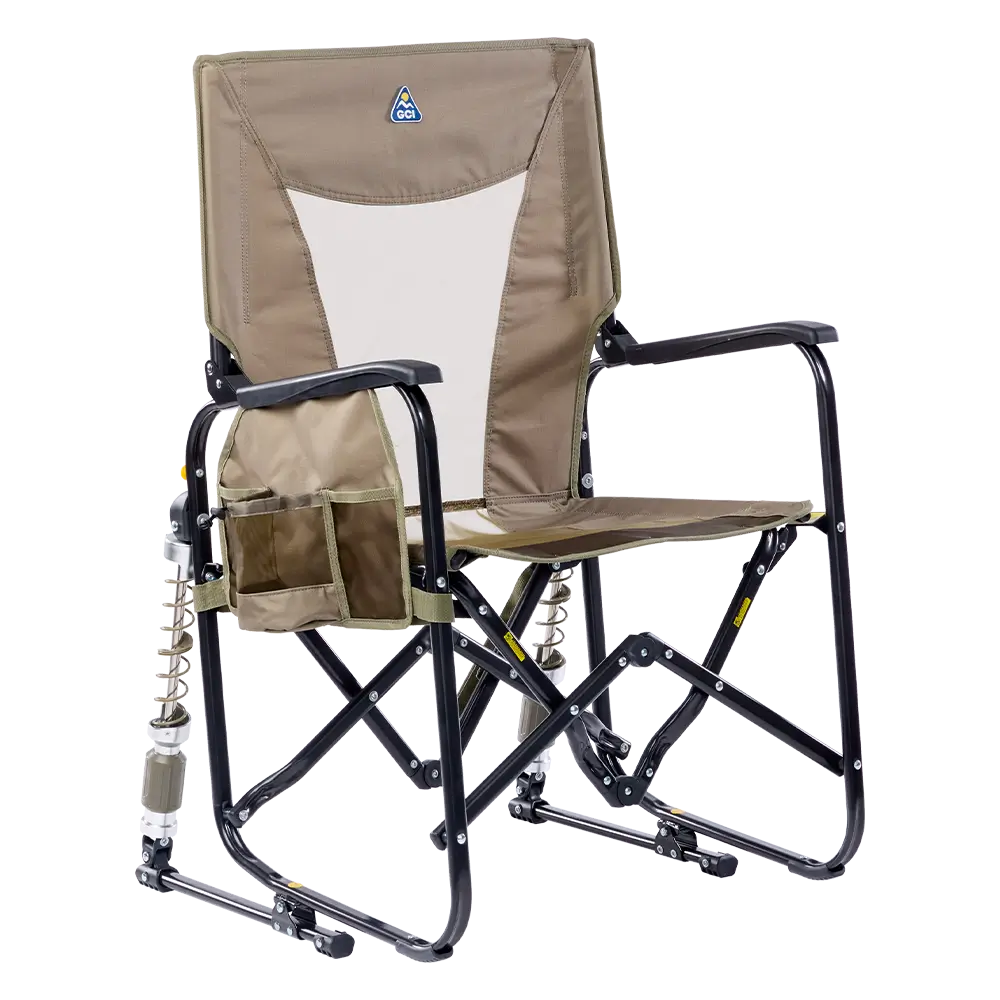 Heavy-Duty Freestyle Adjustable Rocker - Choice 573 - Freestyle Rocker Portable Outdoor Folding Chair - Aged Fatigue
