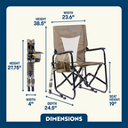 Heavy-Duty Freestyle Adjustable Rocker - Choice 573 - Freestyle Rocker Portable Outdoor Folding Chair Detail