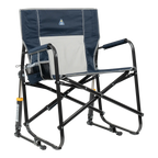 Premium All-Weather Freestyle Rocker XL - Choice 552 - Patented Spring-Action Rocking Chair for Camping - Indigo