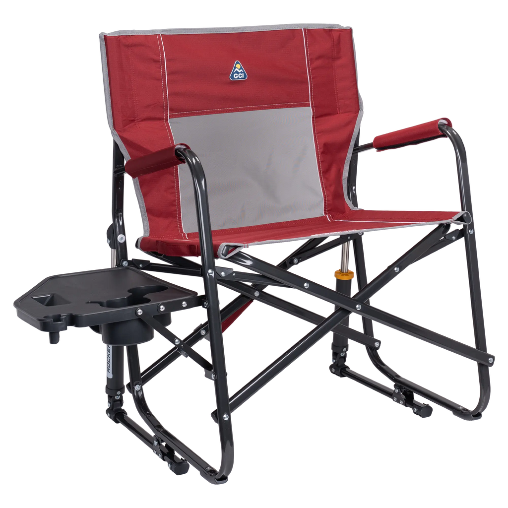 Smooth Motion Freestyle Rocker XL with Side Table - Choice 836 - RoadTrip Rocker Smooth Motion Camp Chair - Cinnamon