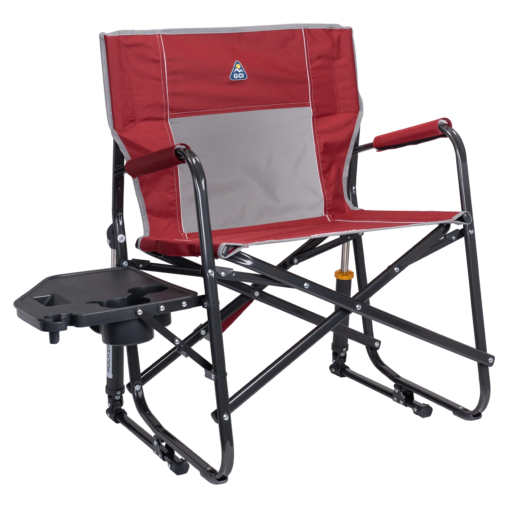 Smooth Motion Freestyle Rocker XL with Side Table - Choice 836 - RoadTrip Rocker Smooth Motion Camp Chair - Cinnamon