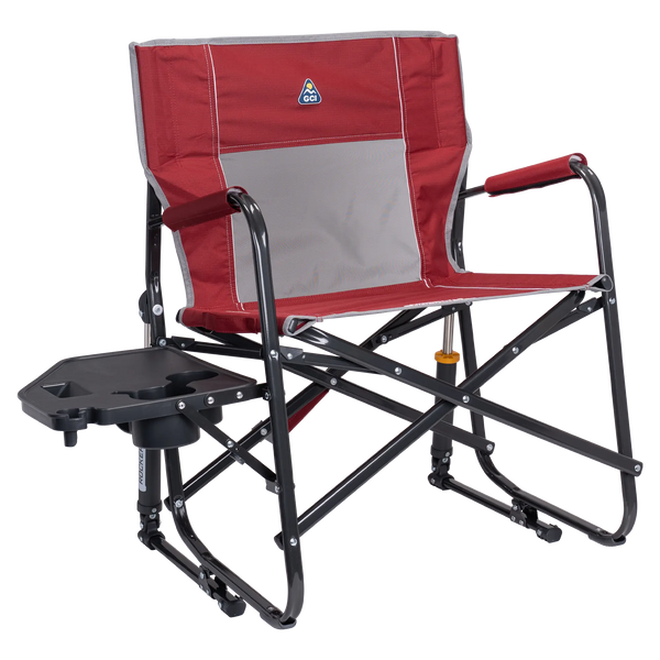 Smooth Motion Freestyle Rocker XL with Side Table - Choice 836 - RoadTrip Rocker Smooth Motion Camp Chair - Cinnamon
