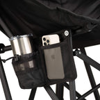 Patented Spring-Action Puff Rocker - Choice 731 - Heavy-Duty Kickback Rocker with Beverage Holder Detail