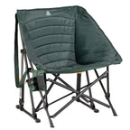 Patented Spring-Action Puff Rocker - Choice 731 - Heavy-Duty Kickback Rocker with Beverage Holder - Hunter