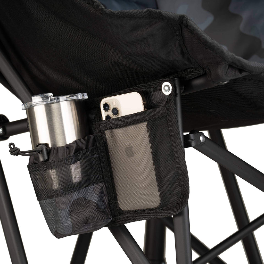 Patented Spring-Action Puff Rocker - Choice 731 - Heavy-Duty Kickback Rocker with Beverage Holder Detail
