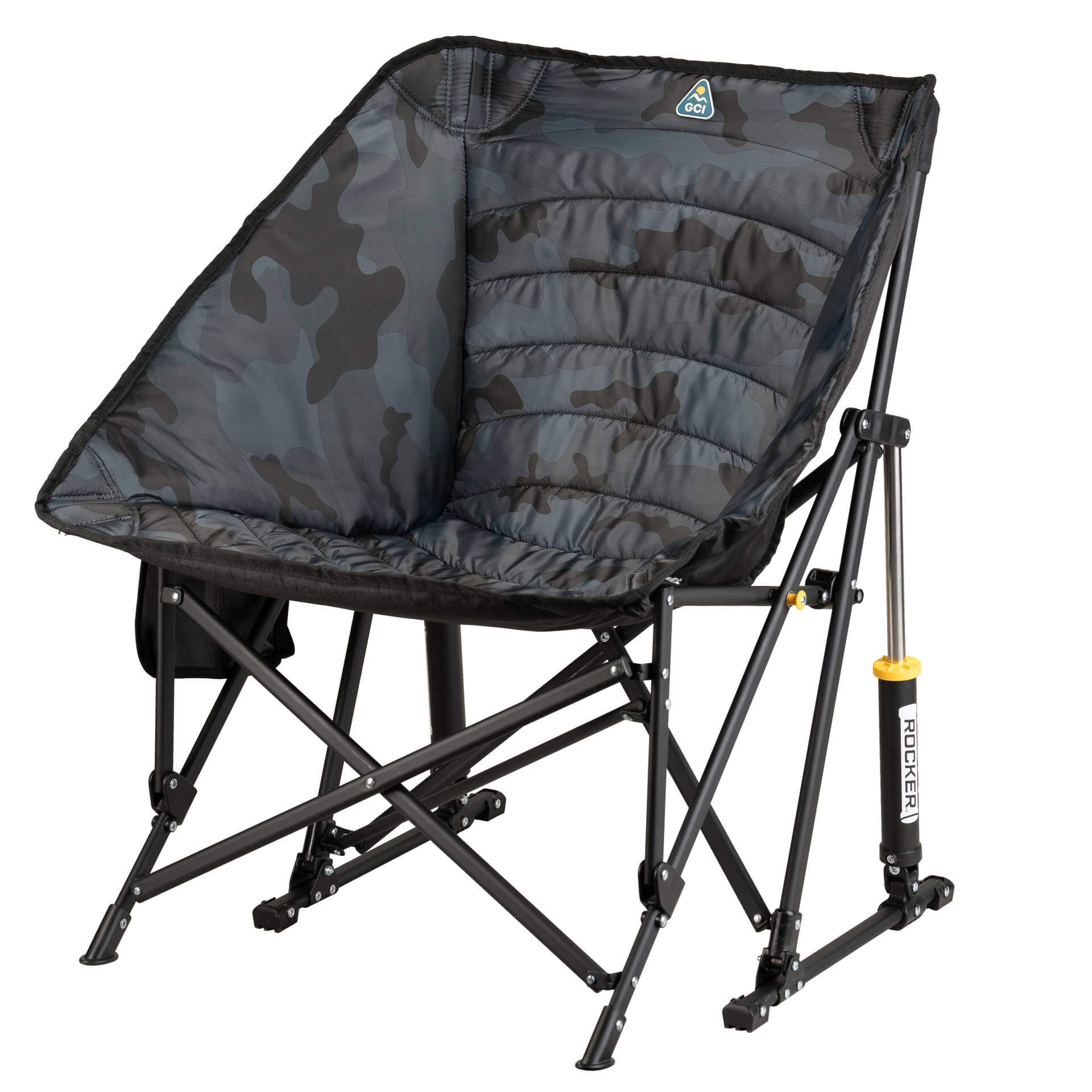 Patented Spring-Action Puff Rocker - Choice 731 - Heavy-Duty Kickback Rocker with Beverage Holder Detail