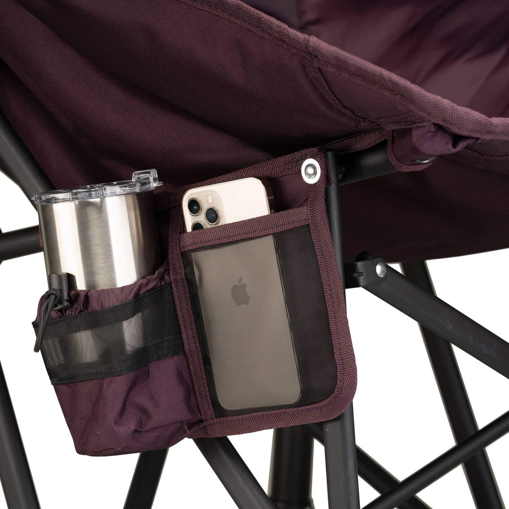 Patented Spring-Action Puff Rocker - Choice 731 - Heavy-Duty Kickback Rocker with Beverage Holder Detail