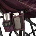 Patented Spring-Action Puff Rocker - Choice 731 - Heavy-Duty Kickback Rocker with Beverage Holder Detail