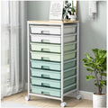luxury Rolling Storage Utility Cart Organizers with 8 Drawers and Wooden