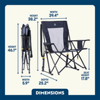 Patented Spring-Action Comfort Pro Rocker XL - Choice 107 - Heavy-Duty Kickback Rocker with Beverage Holder Detail