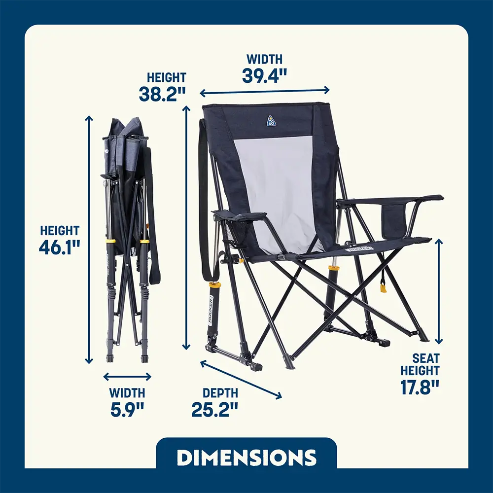 Patented Spring-Action Comfort Pro Rocker XL - Choice 107 - Heavy-Duty Kickback Rocker with Beverage Holder Detail