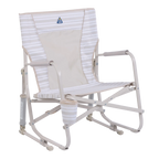 Luxury Camp Beach Rocker - Choice 712 - RoadTrip Rocker Smooth Motion Camp Chair - Neutral Stripe