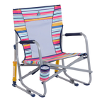 Luxury Camp Beach Rocker - Choice 712 - RoadTrip Rocker Smooth Motion Camp Chair - Multi Stripe