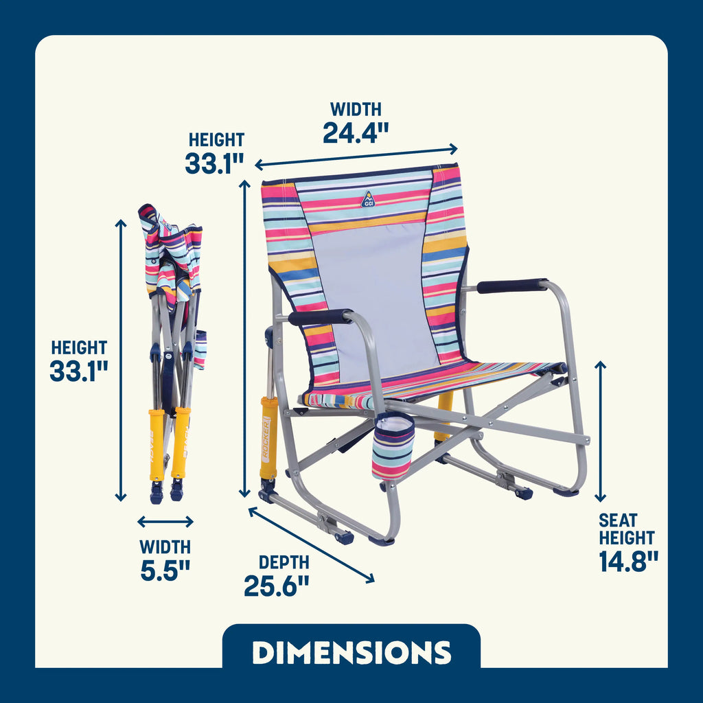 Luxury Camp Beach Rocker - Choice 712 - RoadTrip Rocker Smooth Motion Camp Chair Detail