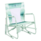 Luxury Camp Beach Rocker - Choice 712 - RoadTrip Rocker Smooth Motion Camp Chair - Green Beach Wave