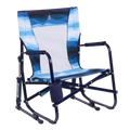 Luxury Camp Beach Rocker - Choice 712 - RoadTrip Rocker Smooth Motion Camp Chair - Blue Beach Wave