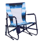 Luxury Camp Beach Rocker - Choice 712 - RoadTrip Rocker Smooth Motion Camp Chair - Blue Beach Wave