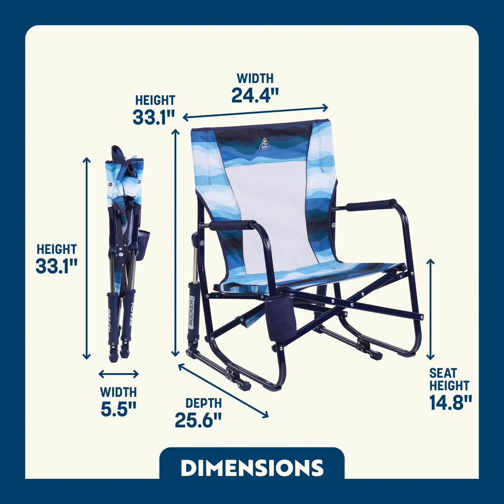 Luxury Camp Beach Rocker - Choice 712 - RoadTrip Rocker Smooth Motion Camp Chair Detail