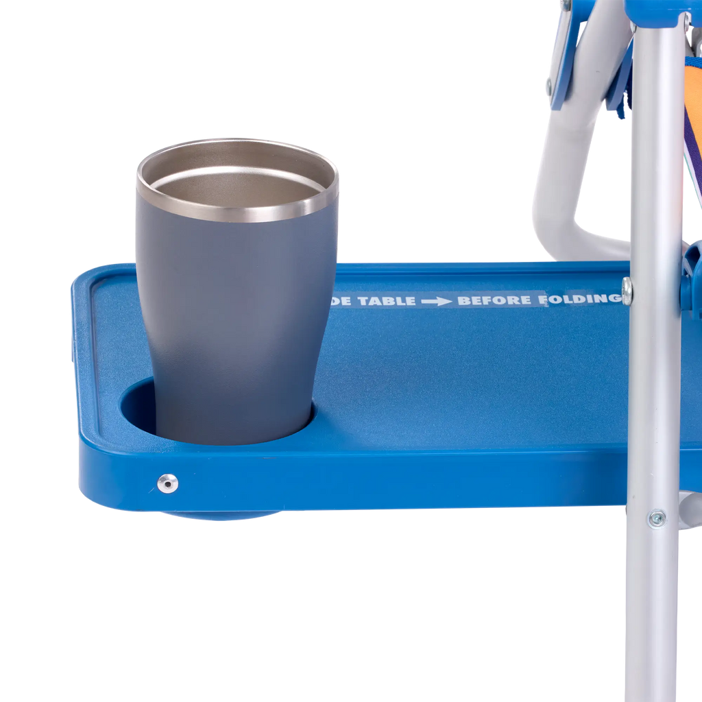 Rust-Resistant Aluminum Big Surf with Slide Table - Choice 334 - Portable Heavy-Duty Low Boy Chair for Ocean Side Detail