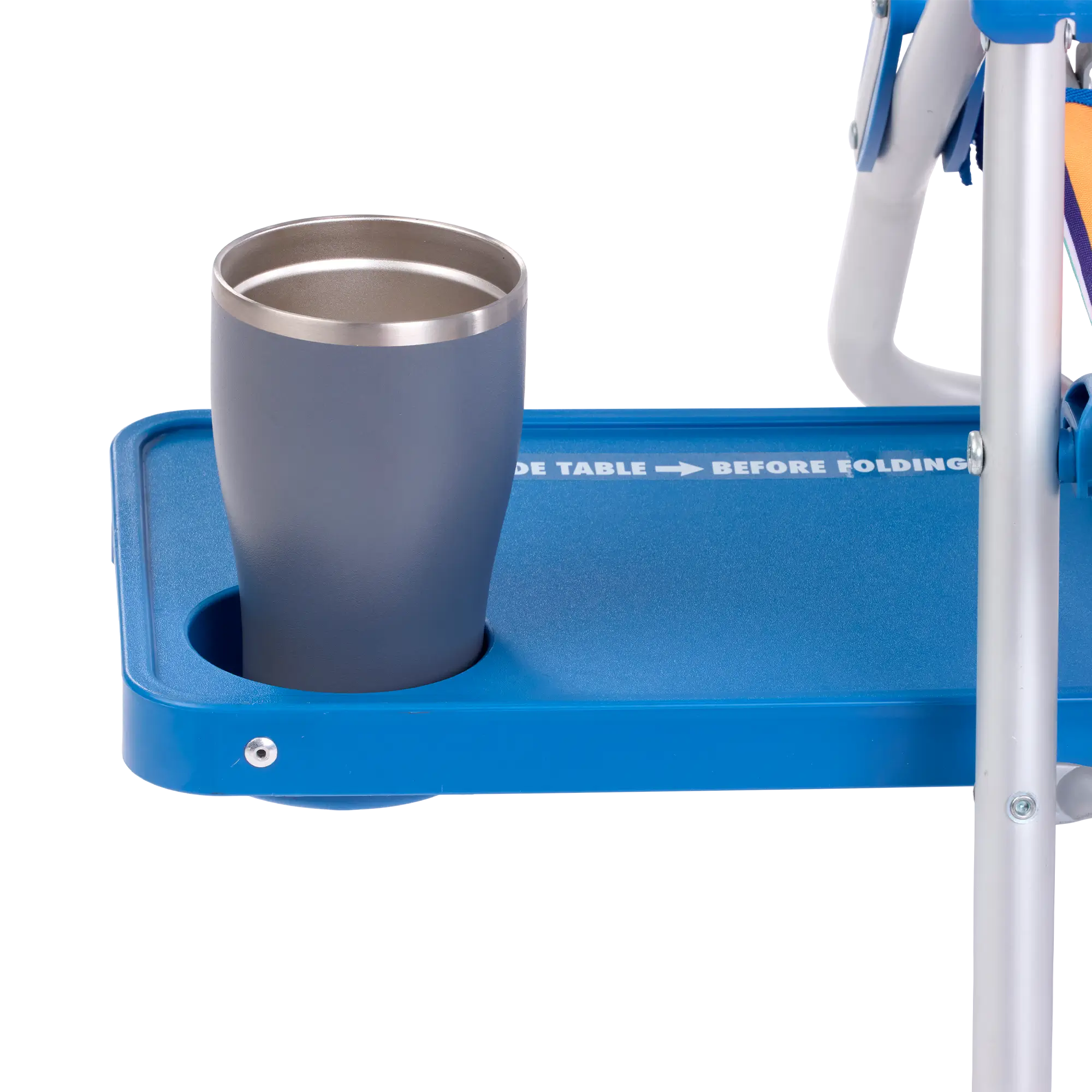 Rust-Resistant Aluminum Big Surf with Slide Table - Choice 334 - Portable Heavy-Duty Low Boy Chair for Ocean Side Detail