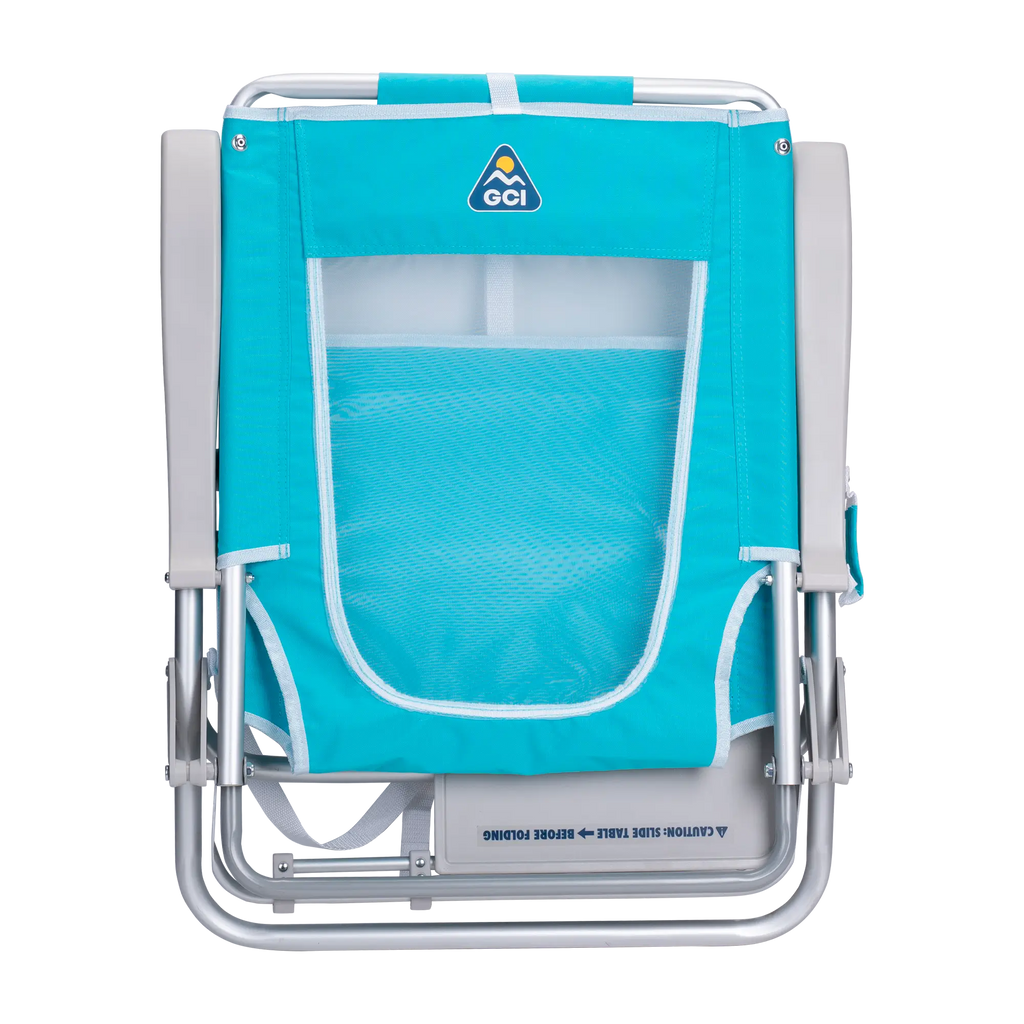 Rust-Resistant Aluminum Big Surf with Slide Table - Choice 334 - Portable Heavy-Duty Low Boy Chair for Ocean Side Detail