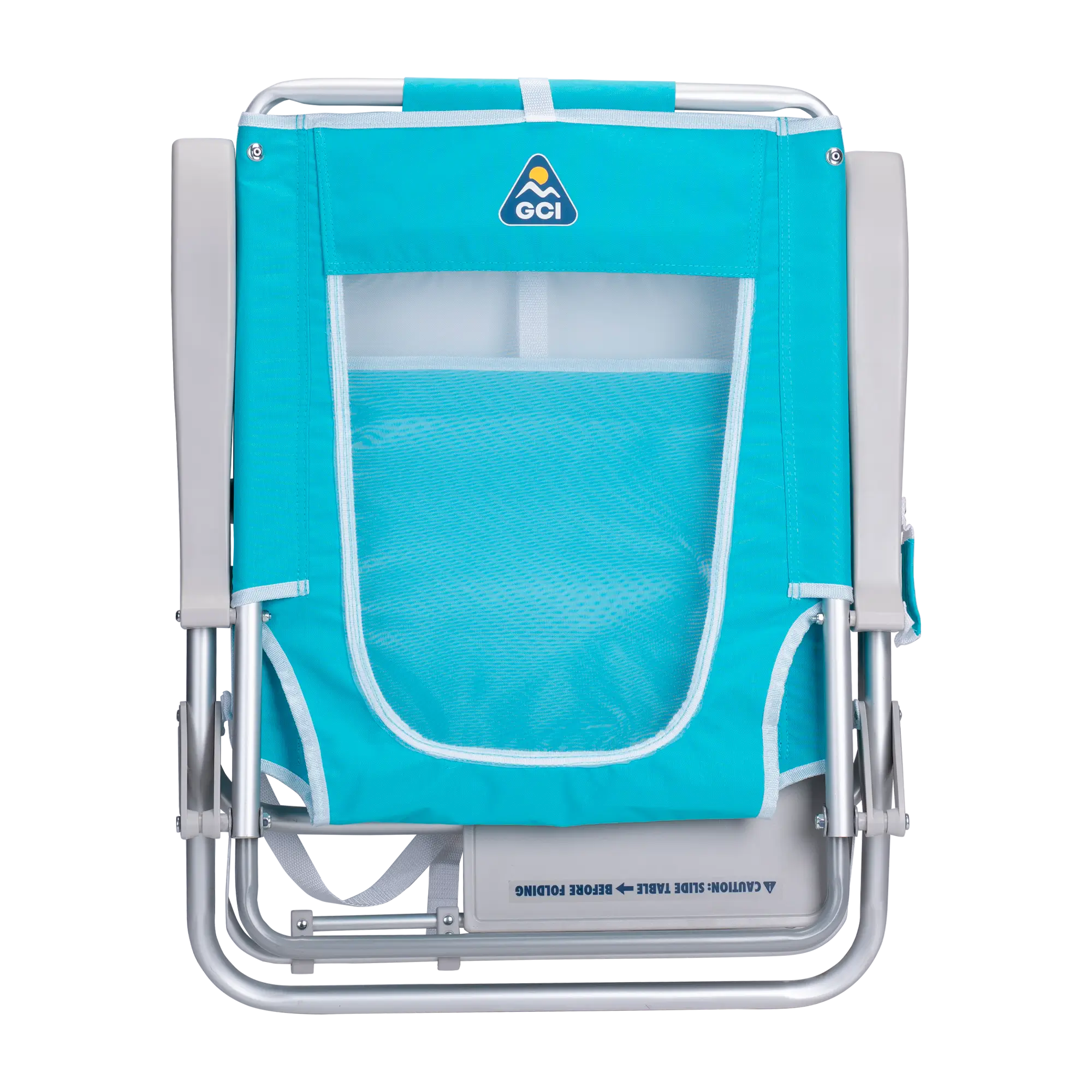 Rust-Resistant Aluminum Big Surf with Slide Table - Choice 334 - Portable Heavy-Duty Low Boy Chair for Ocean Side Detail