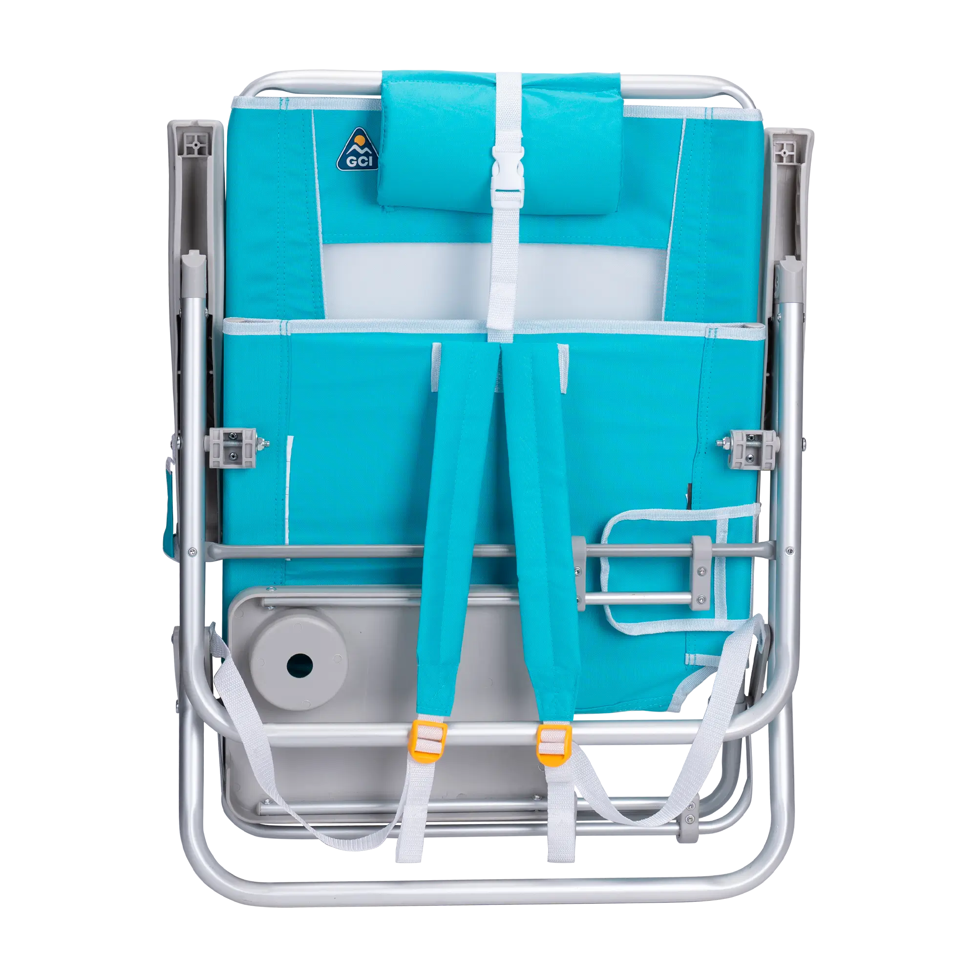Rust-Resistant Aluminum Big Surf with Slide Table - Choice 334 - Portable Heavy-Duty Low Boy Chair for Ocean Side Detail