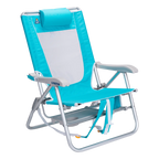 Rust-Resistant Aluminum Big Surf with Slide Table - Choice 334 - Portable Heavy-Duty Low Boy Chair for Ocean Side Detail