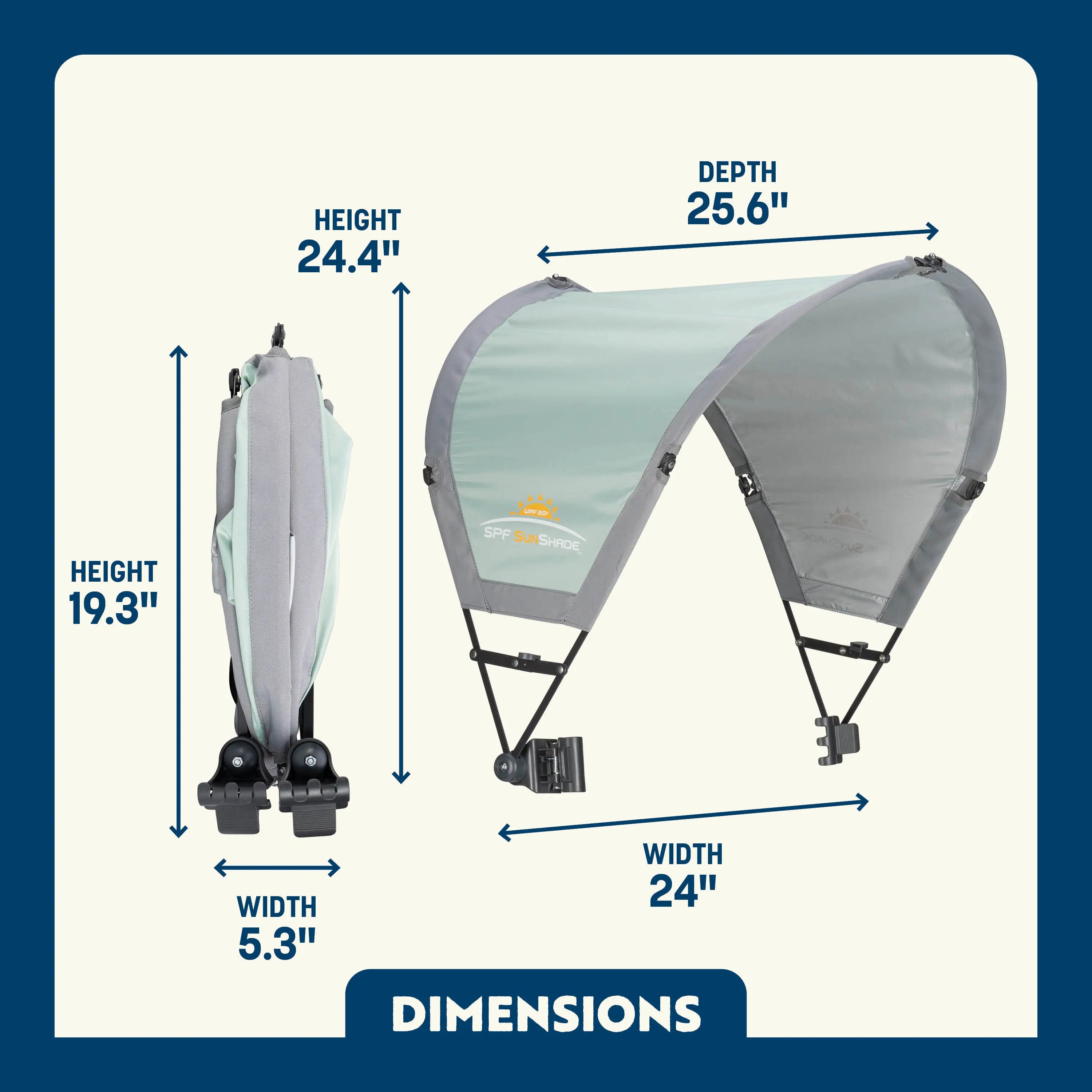 Instant Pop-Up SunShade Accessory - Choice 361 - Instant Sunshade Umbrella for Tailgating Detail