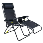 Reclining Beach Freeform Zero Gravity Lounger Bundle - Choice 507 - Multi-Position Outdoor Beach Chair with Pillow Detail
